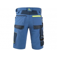 CXS NAOS men's shorts, blue-blue, HV yellow accessories