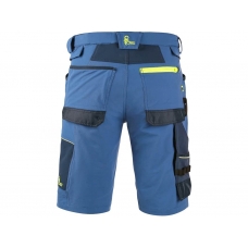 CXS NAOS men's shorts, blue-blue, HV yellow accessories