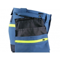 CXS NAOS men's shorts, blue-blue, HV yellow accessories