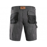 Kraťasy jeans CXS MURET, pánske, šedo-čierna