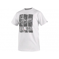 Tričko CXS WILDER, krátky rukáv, potlač CXS logo, biele