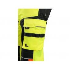 Kalhoty CXS BENSON výstražné, pánské, žluto-černé