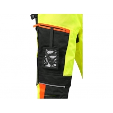 Kalhoty CXS BENSON výstražné, pánské, žluto-černé