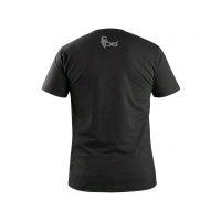 T-shirt CXS WILDER, short sleeve, printed CXS logo, black