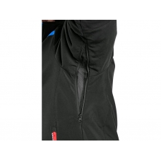 Bunda CXS NORFOLK, zimná, pánska, čierna s HV modro/červenými doplnkami