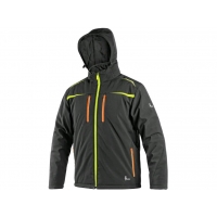 CXS NORFOLK jacket, winter, men's, black with HV yellow/orange accessories