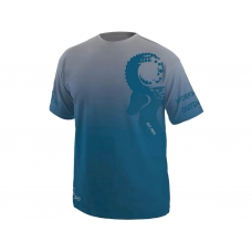 T-shirt CXS SPORTY II, short sleeve, blue-grey