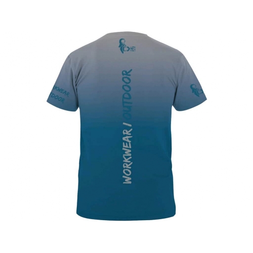 T-shirt CXS SPORTY II, short sleeve, blue-grey