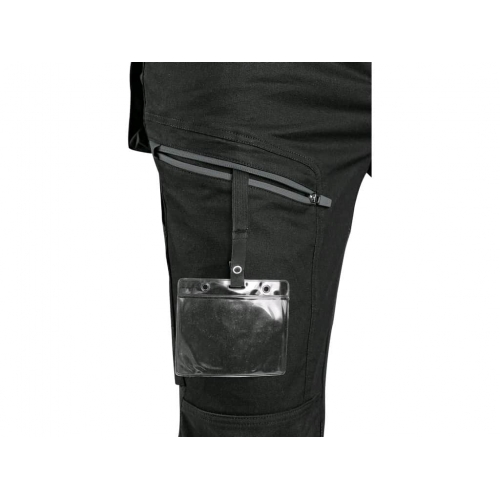Nohavice CXS LEONIS, pánske, čierne so šedými doplnkami