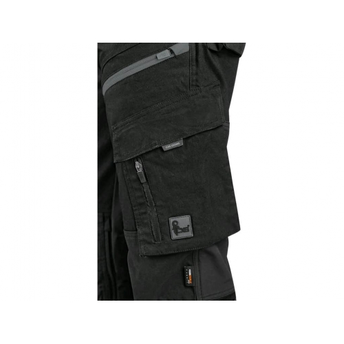 Nohavice CXS LEONIS, pánske, čierne so šedými doplnkami