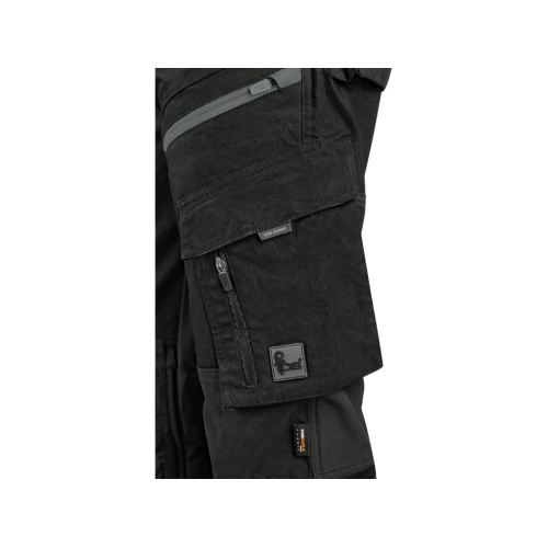 CXS LEONIS trousers, men, black with grey accessories