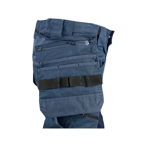 Nohavice CXS LEONIS, pánske, modré s čiernymi doplnkami