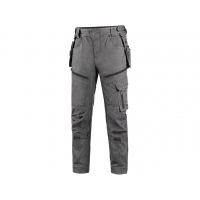 CXS LEONIS trousers, men, grey with black accessories