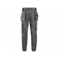CXS LEONIS trousers, men, grey with black accessories