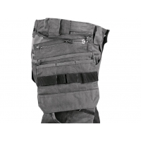 CXS LEONIS trousers, men, grey with black accessories