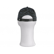 Cap XAVER, with visor, children's, black with reflex