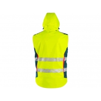 Bunda CXS BEDFORD, výstražná, pánská, softshell, žluto-petrolová, vel.