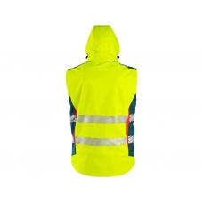 Bunda CXS BEDFORD, výstražná, pánská, softshell, žluto-petrolová
