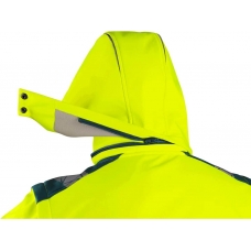 Bunda CXS BEDFORD, výstražná, pánská, softshell, žluto-petrolová