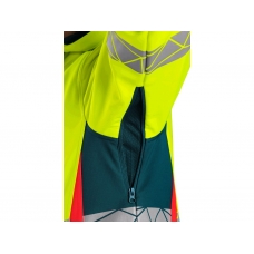 Bunda CXS BEDFORD WINTER, výstražná, zimní, pánská, softshell, žluto-petrolová, vel.