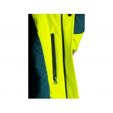 Bunda CXS BEDFORD WINTER, výstražná, zimní, pánská, softshell, žluto-petrolová, vel.