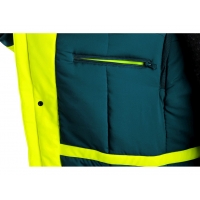 Bunda CXS BEDFORD WINTER, výstražná, zimní, pánská, softshell, žluto-petrolová