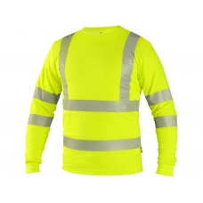 T-shirt CXS OLDHAM, long sleeve, warning, men, yellow