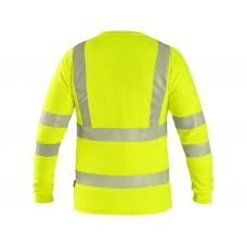 T-shirt CXS OLDHAM, long sleeve, warning, men, yellow