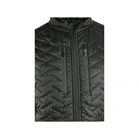 Bunda CXS LEONIS, pánska, čierna s HV modro/červenými doplnkami