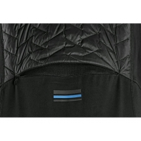 Bunda CXS LEONIS, pánska, čierna s HV modro/červenými doplnkami