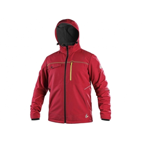 Bunda CXS STRETCH, pánska, softshell, červená, veľ. 