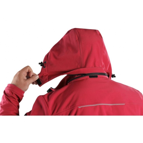 Bunda CXS STRETCH, pánska, softshell, červená, veľ. 