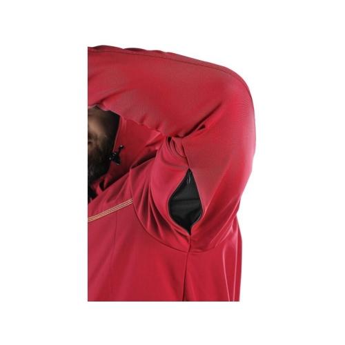 Bunda CXS STRETCH, pánska, softshell, červená, veľ. 
