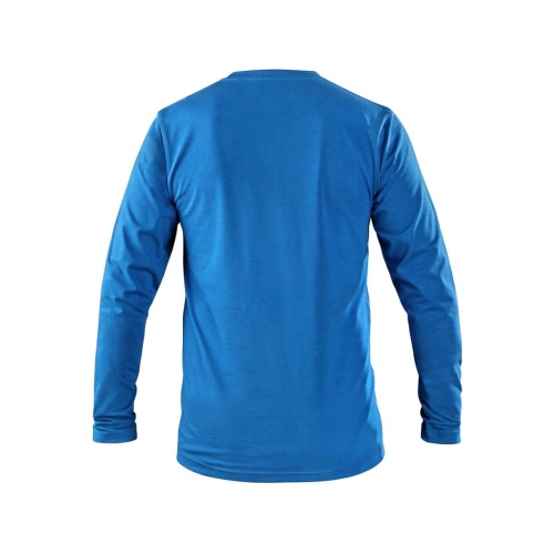 Tričko CXS SIMON, dlhý rukáv, azurovo modré