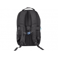 Batoh CXS LEONIS, čierny s modro/červenými doplnkami