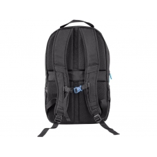 Batoh CXS LEONIS, čierny s modro/červenými doplnkami