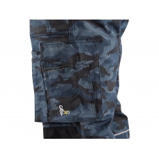 Kalhoty CXS STRETCH, pánské, maskáčové modré, vel.