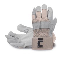 LANIUS gloves combined white/grey