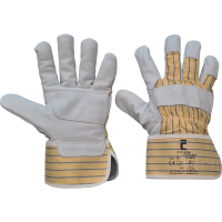 Cow grain gloves reinf.,cuff 7cm yell.
