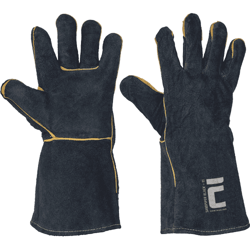 SANDPIPER BLACK rukavice celokožené