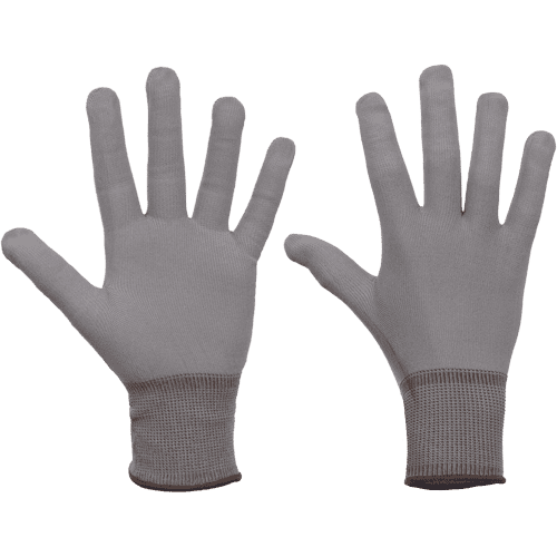 BOOBY sivé rukavice nylon