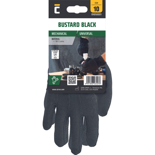 BUSTARD BLACK blister gloves - 