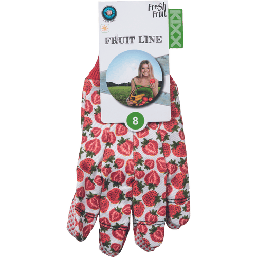 FRESH FRUIT gloves cotton with PV red