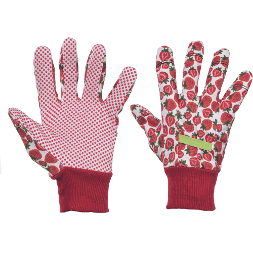 FRESH FRUIT gloves cotton with PV red