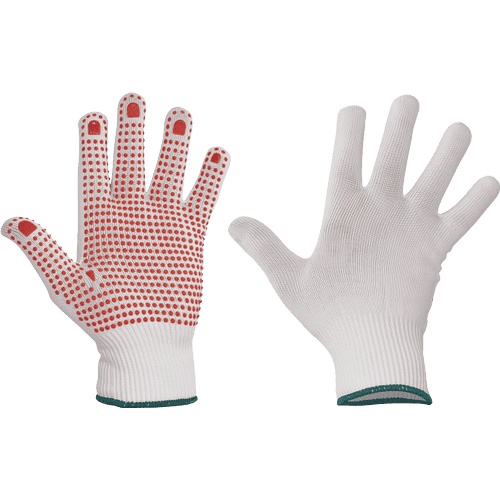 GANNET gloves nylon with PVC dot black