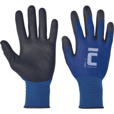 SMEW gloves nylon-18G/PU blue/black