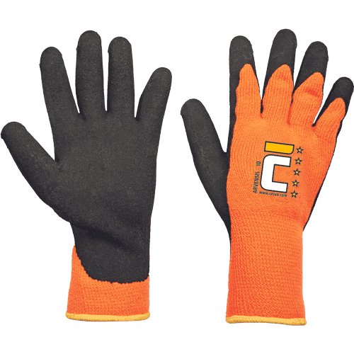 ARVENSIS gloves dipped latex orange