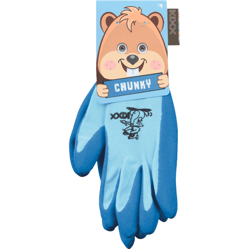 CHUNKY gloves nylon latex palm blue