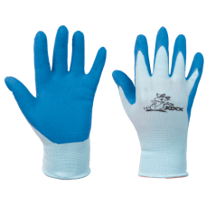 CHUNKY rukavice nylon. latex. dl modrá