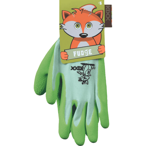 FUDGE gloves nylon latex palm green